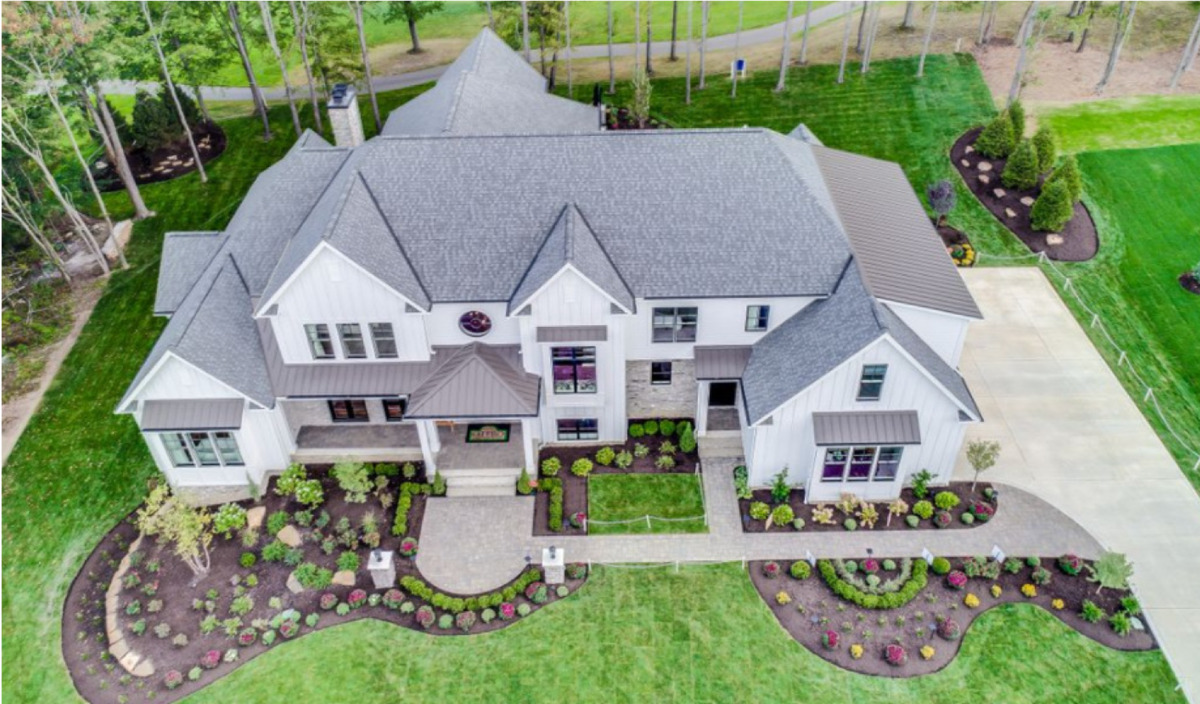 an aerial view of custom home in a trending location made by Otero Homes