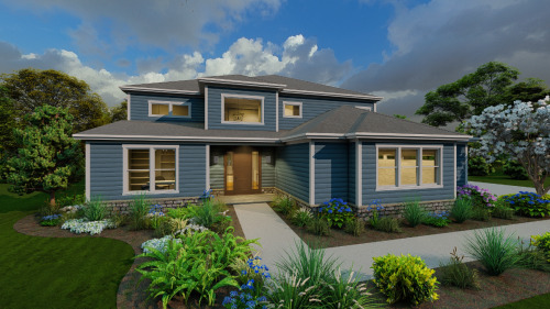 Front Exterior of Prairie Hollow Custom Home by Otero Signature Homes