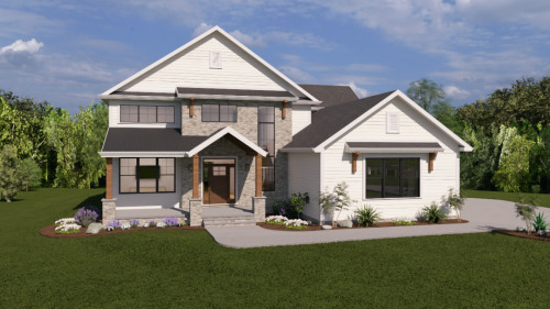 Exterior of Stone Hollow Home Design by Otero Signature Homes