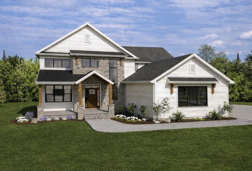 Exterior of Stone Hollow Home Design by Otero Signature Homes